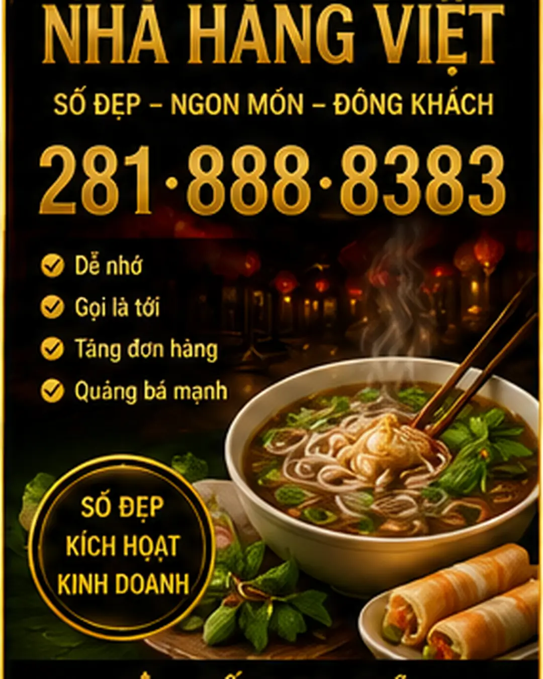 Số điện thoại đẹp cho nhà hàng Việt tại Mỹ – dễ nhớ cho đặt bàn, takeout và catering