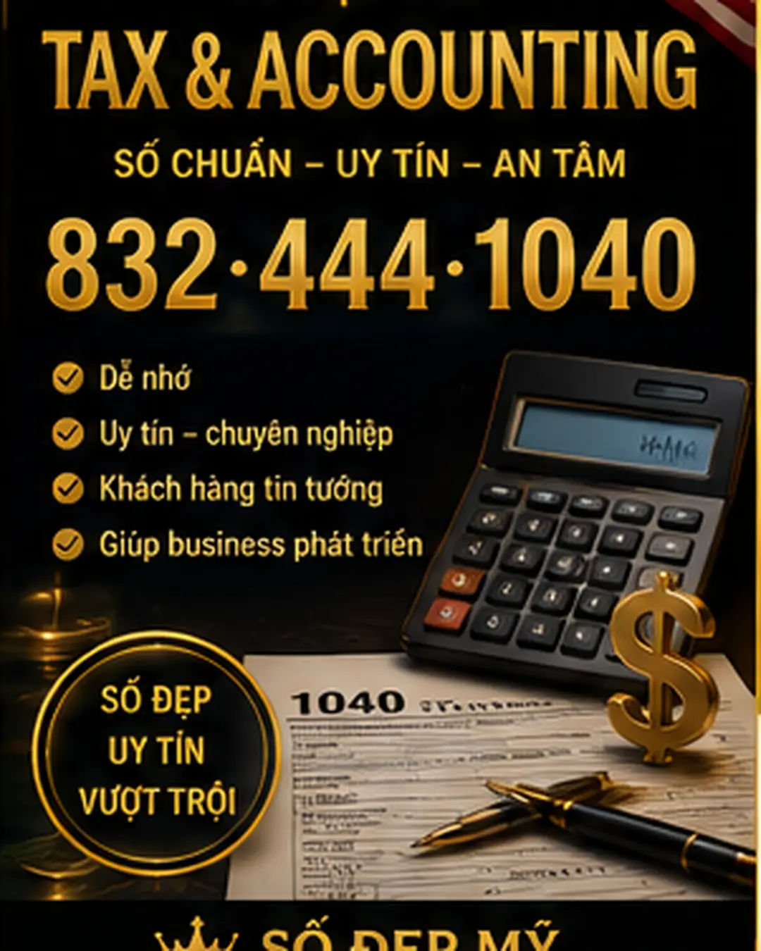 Số điện thoại dễ nhớ cho dịch vụ thuế và kế toán tại Mỹ – ưu tiên niềm tin và sự ổn định