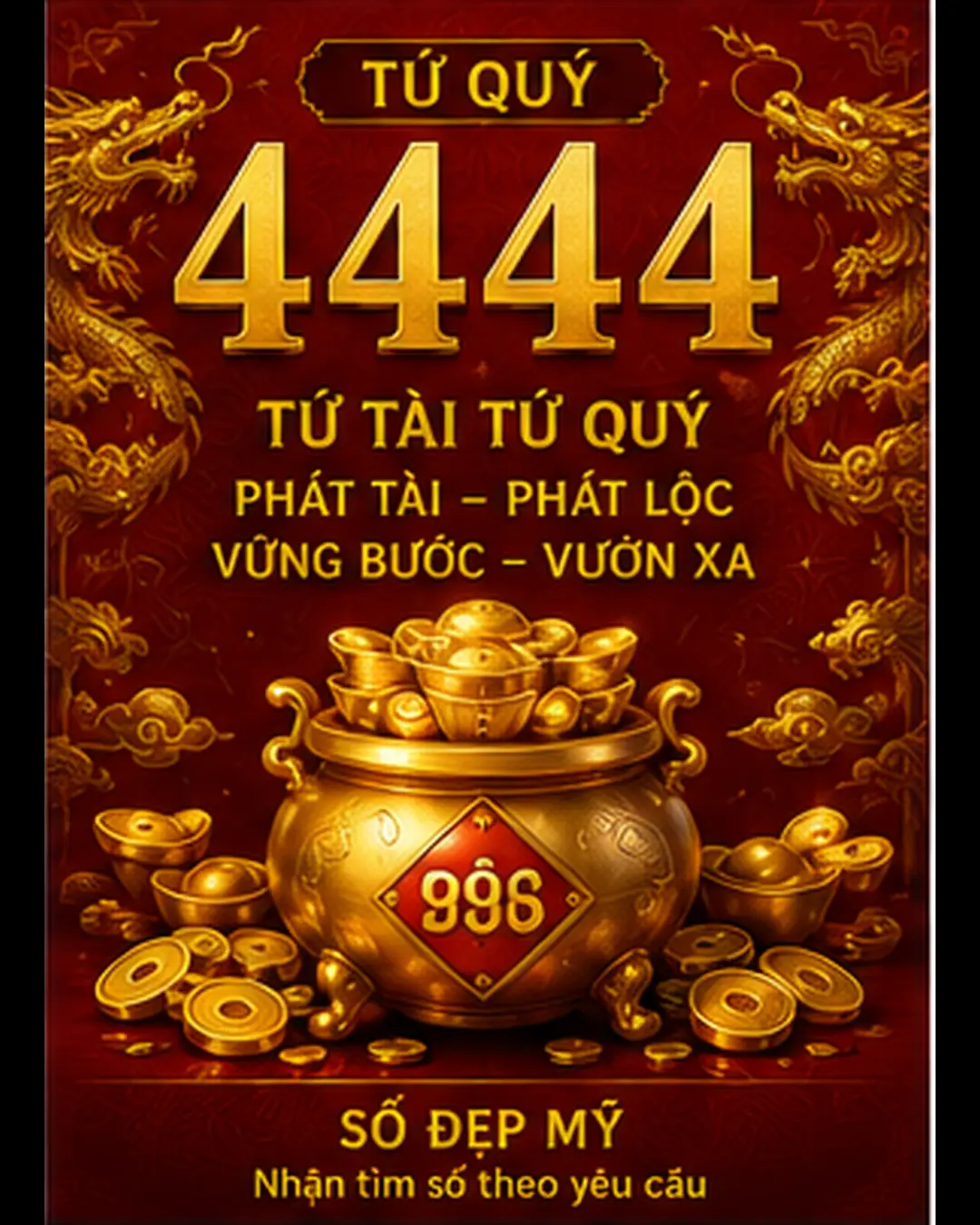 Ý nghĩa số 4444 – Tứ quý 4 và cách nhìn cân bằng khi chọn số